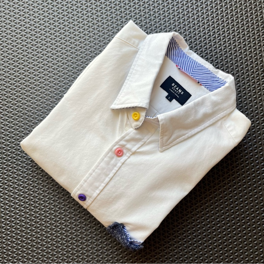 BEAMS HEART White Button Down Shirt Japanese Size L (~US Size M )